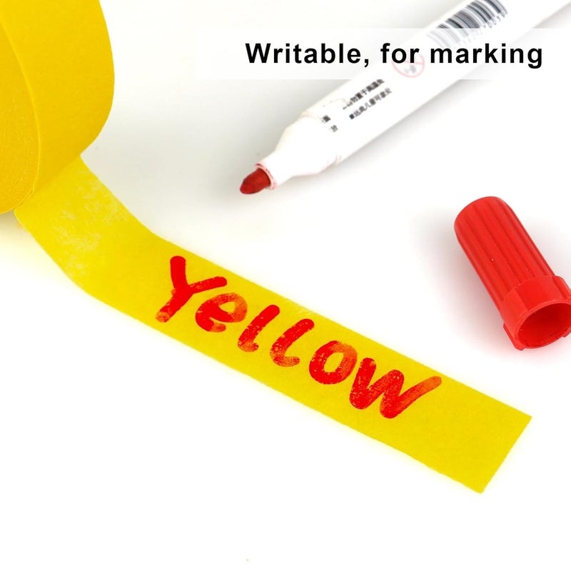 DOAY 2 Pack Yellow Painters Tape - Masking Tape 1 Inch Wide - Multi-Surface, Smart Adhesion, Indoor & Outdoor - 180FT Total - Paint Tape for DIY, Labeling, Art, Car, General Purpose (#3910) - Image 5